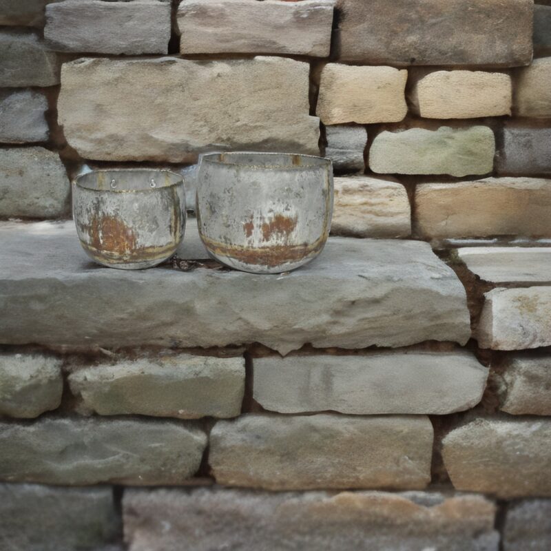 Antique Style Rounded Rustic Wall Planter Set - Set Of 2 - Image 2