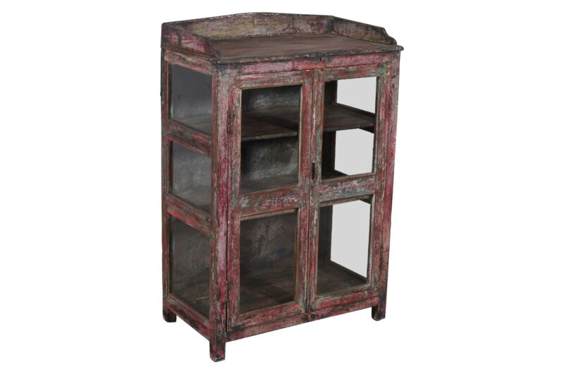 Antique Indian Teak Wood Almirah Kitchen Cabinet Cupboard