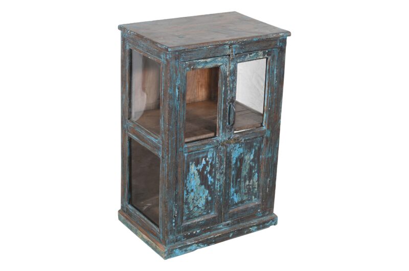 Antique Indian Teak Wood Almirah Kitchen Cabinet Cupboard