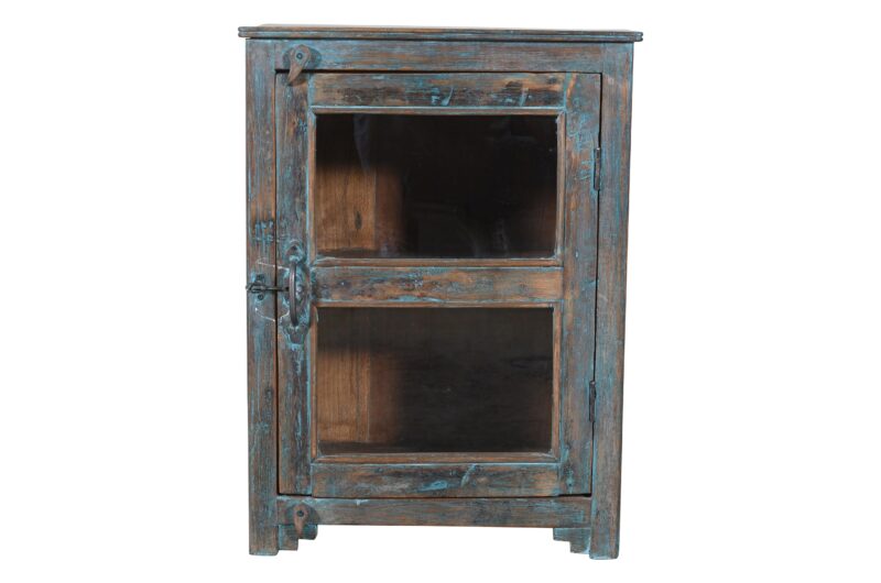 Antique Teak Wood Indian Almirah Kitchen Cabinet Cupboard - Image 2