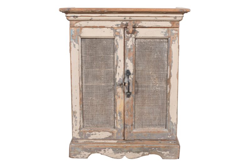 Antique Teak Wood Indian Almirah Kitchen Cabinet Cupboard - Image 2