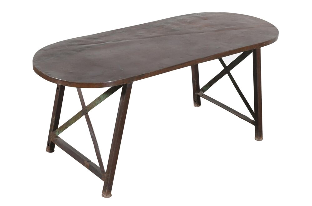 Reclaimed Vintage Indian Iron Metal Table