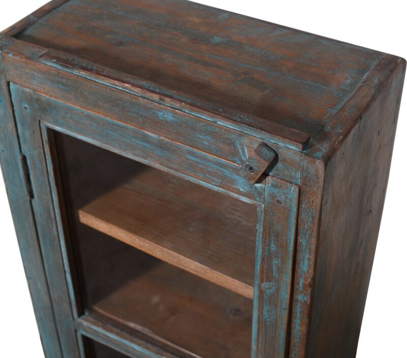 Antique Indian Teak Wood Spice Or Medicine Cabinet - Image 4