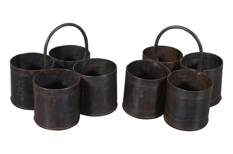 Vintage Indian Iron Desk Tidy Or Planter - Quad - Image 3