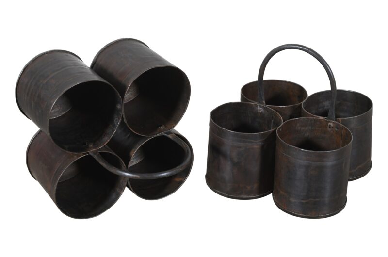 Vintage Indian Iron Desk Tidy Or Planter - Quad - Image 2