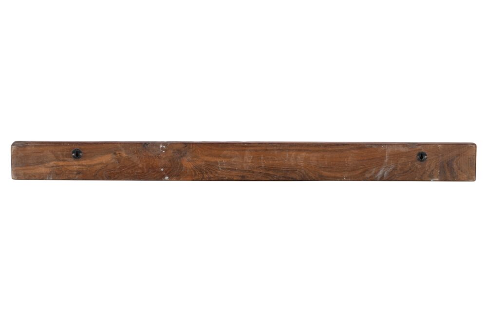Antique Indian Painted Teak Wood Coat Hook Panel - Image 2