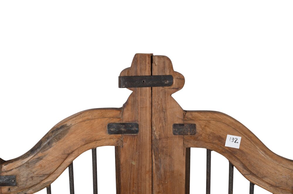 Antique Indian Teak Wood Garden Dog Gates - Image 2
