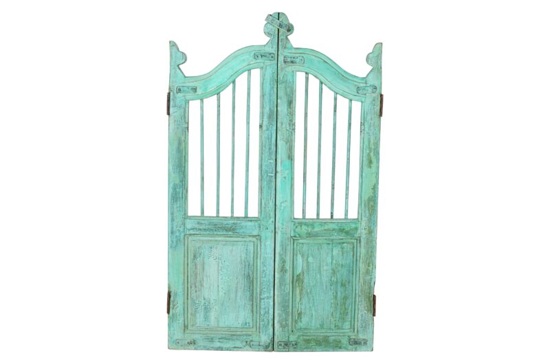 Antique Indian Teak Wood Garden Dog Gates