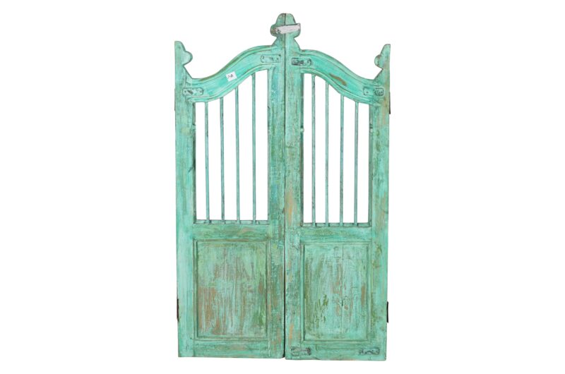 Antique Indian Teak Wood Garden Dog Gates