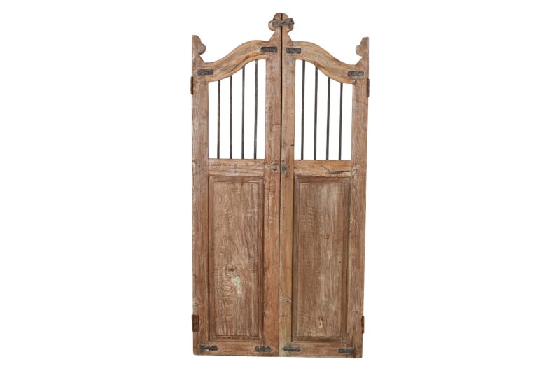 Antique Indian Teak Wood Garden Dog Gates