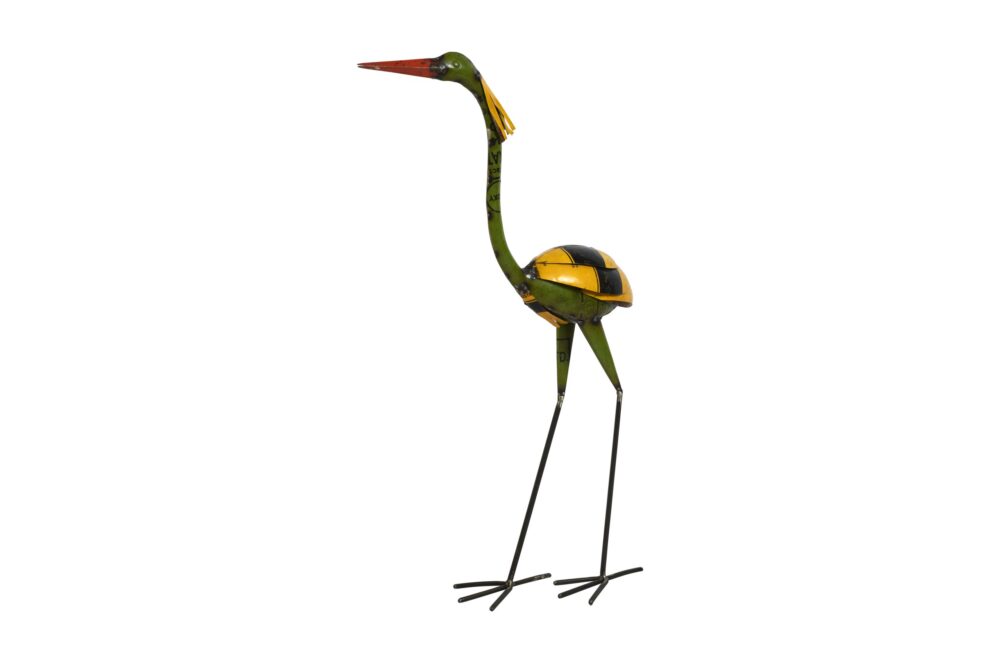 Indian Artisan Made Recycled Iron Brolga Bird Garden Decoration Figure - Image 2