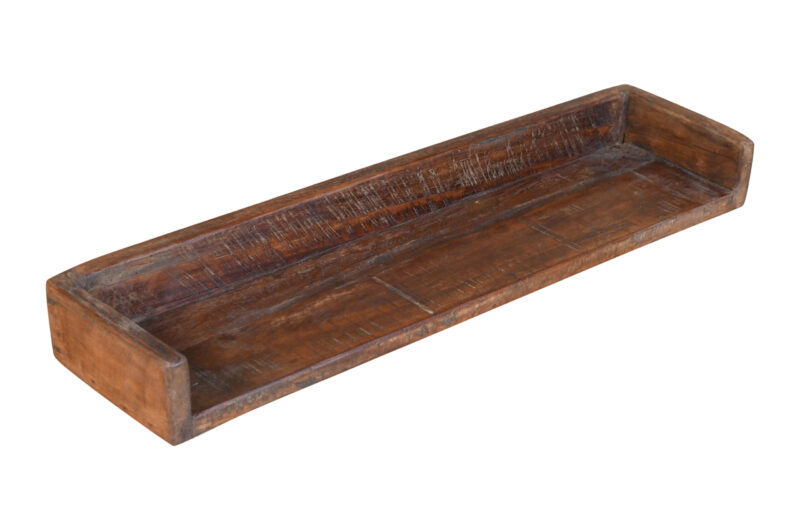 Vintage Indian Teak Wood Wall Shelf Made From Reclaimed Teak. - Image 3