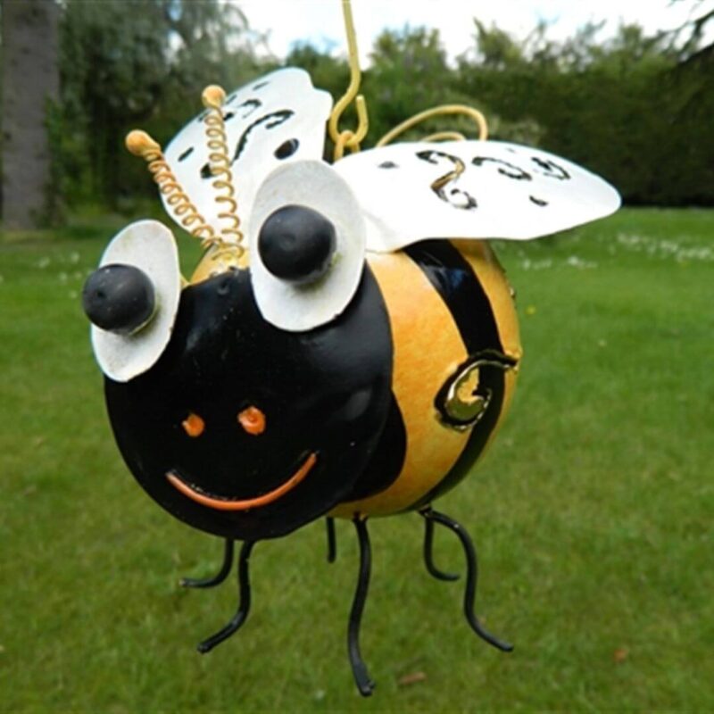 Bee Tealight Holder in Garden Setting