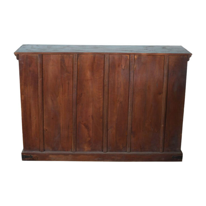 Antique Indian 1930s Teak Wood Kitchen Dresser Base – Distressed Blue Cupboard - Image 2