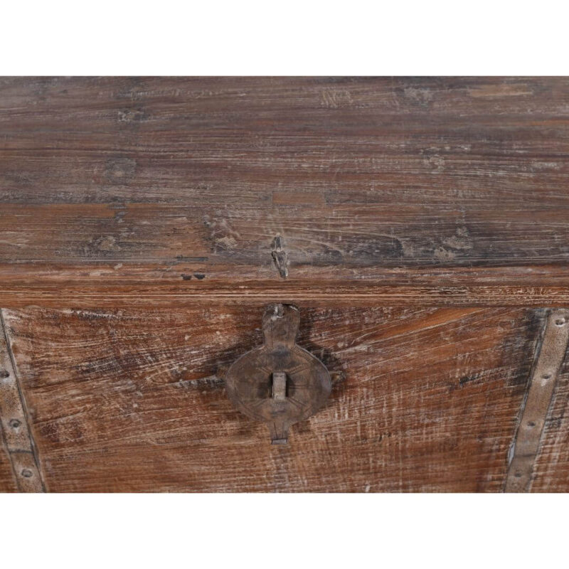 Antique Indian Teak Wood Surti Coffee Table Chest - 19th Century - Image 5