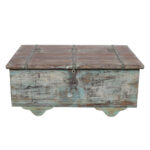 Antique Indian Surti Coffee Table Chest Front