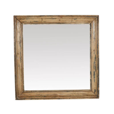 Front View of Reclaimed Teak Wall Mirror