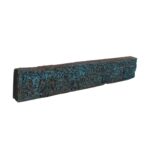 Antique Teal Carved Indian Teak Coat Hook Panel – 19th Century Rajasthan