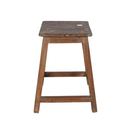 Vintage Dark Walnut Teak Indian Stool or Pot Plant Stand