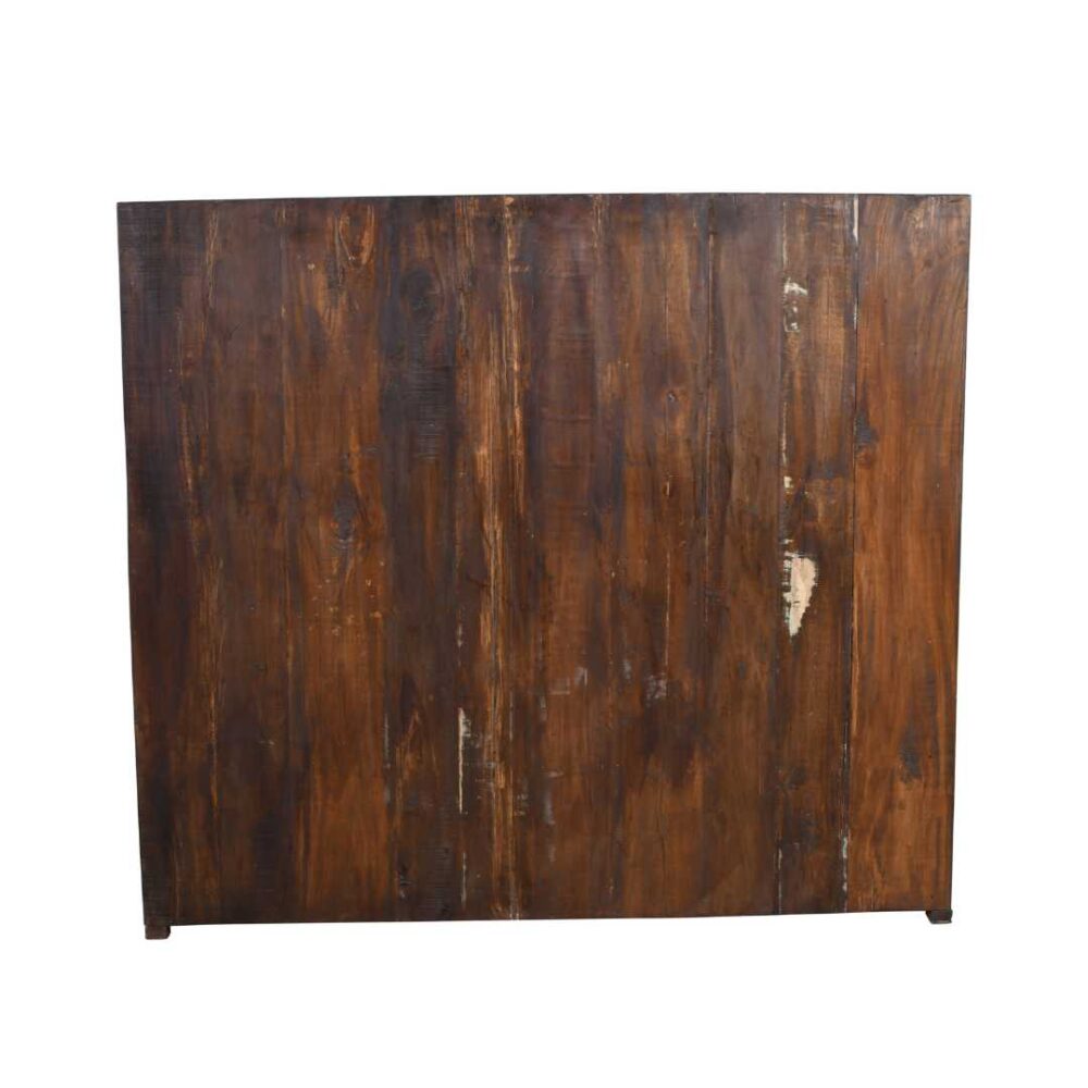 Antique Powder Blue Teak Apothecary Chest of 54 Drawers – Gujarat Hardware Store Cabinet - Image 5