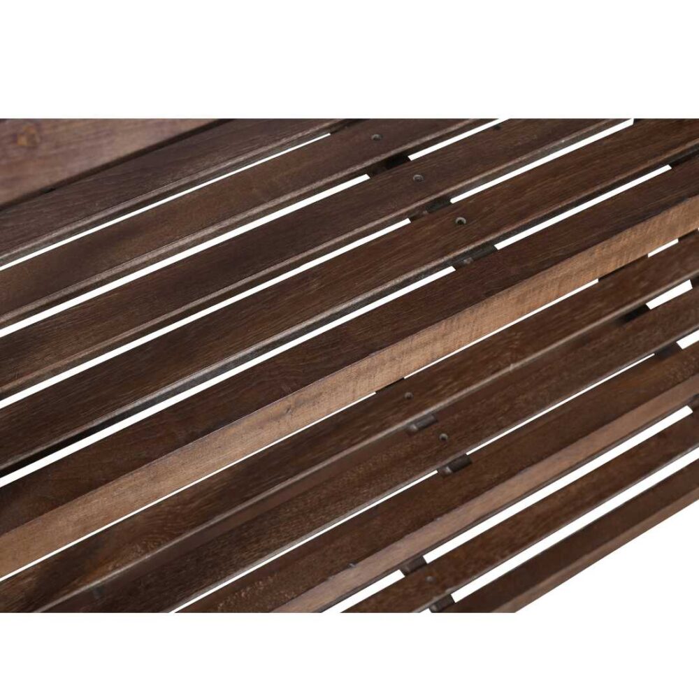 Antique Rich Chestnut Teak Wood Industrial Kitchen Pan Rack – 4 Tier c1900s - Image 3