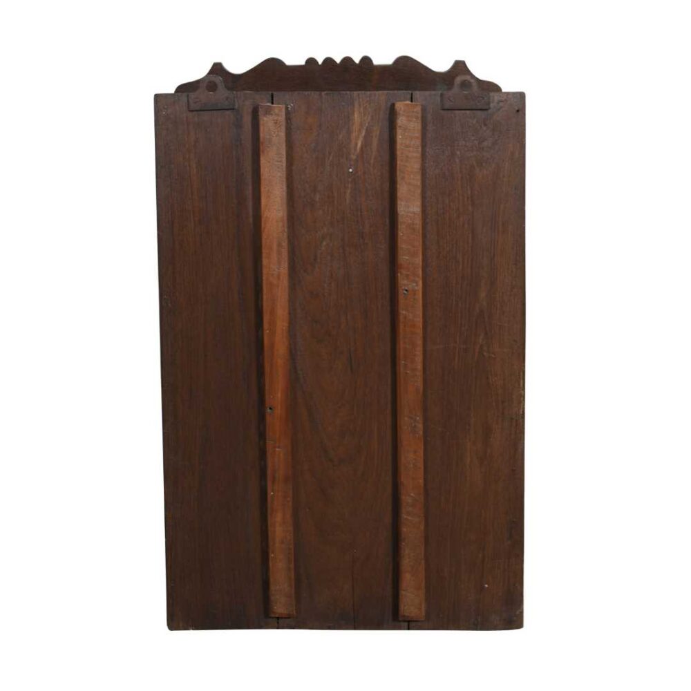 Antique Rich Walnut Teak Wall Mounted Spice or Medicine Cabinet – India c1920 - Image 4