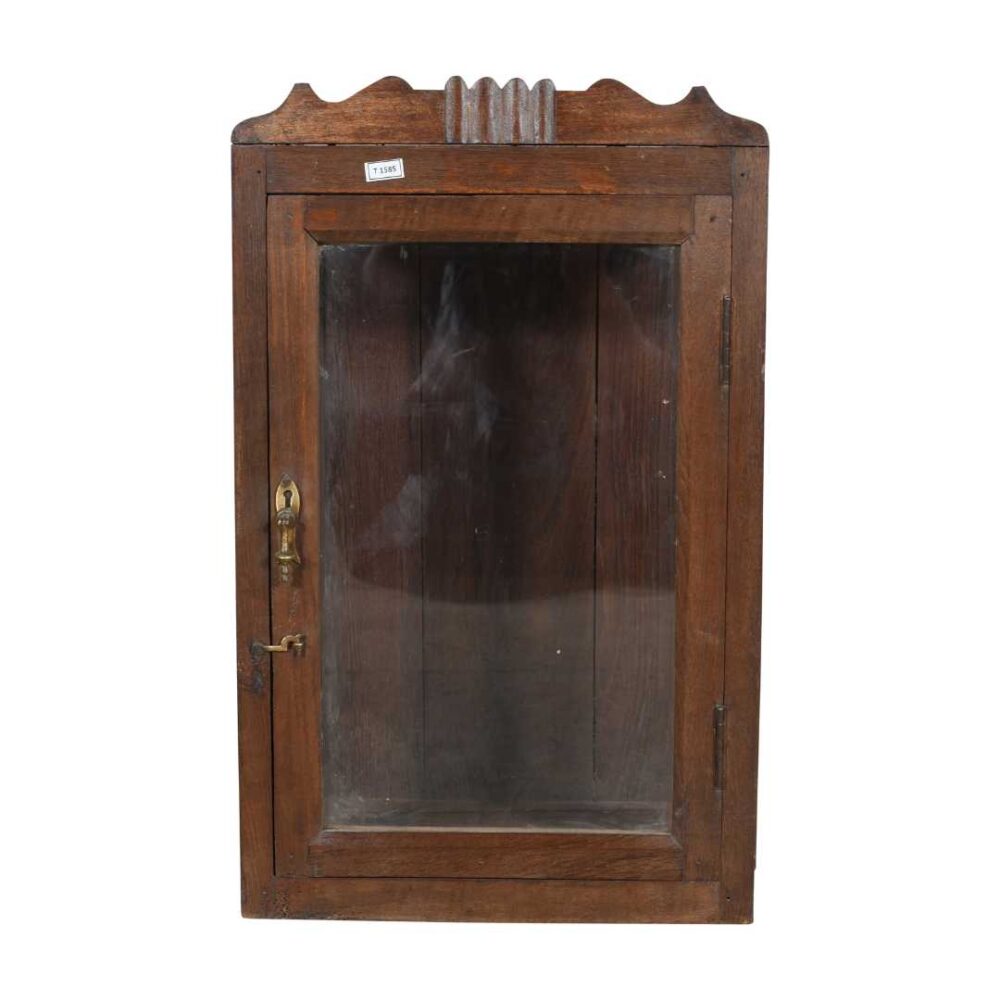 Antique Rich Walnut Teak Wall Mounted Spice or Medicine Cabinet – India c1920 - Image 3