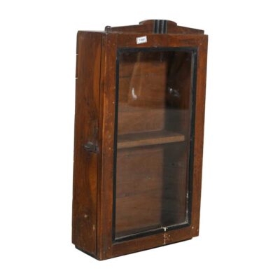 Antique Chestnut Teak Wall Mounted Spice or Medicine Cabinet – India c1920