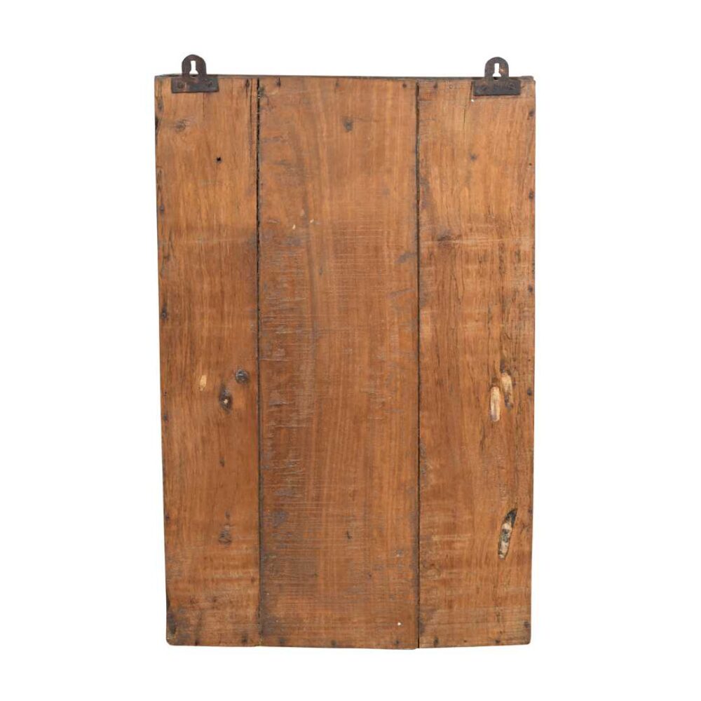 Antique Chestnut Teak Wall Mounted Spice or Medicine Cabinet – India c1920 - Image 3
