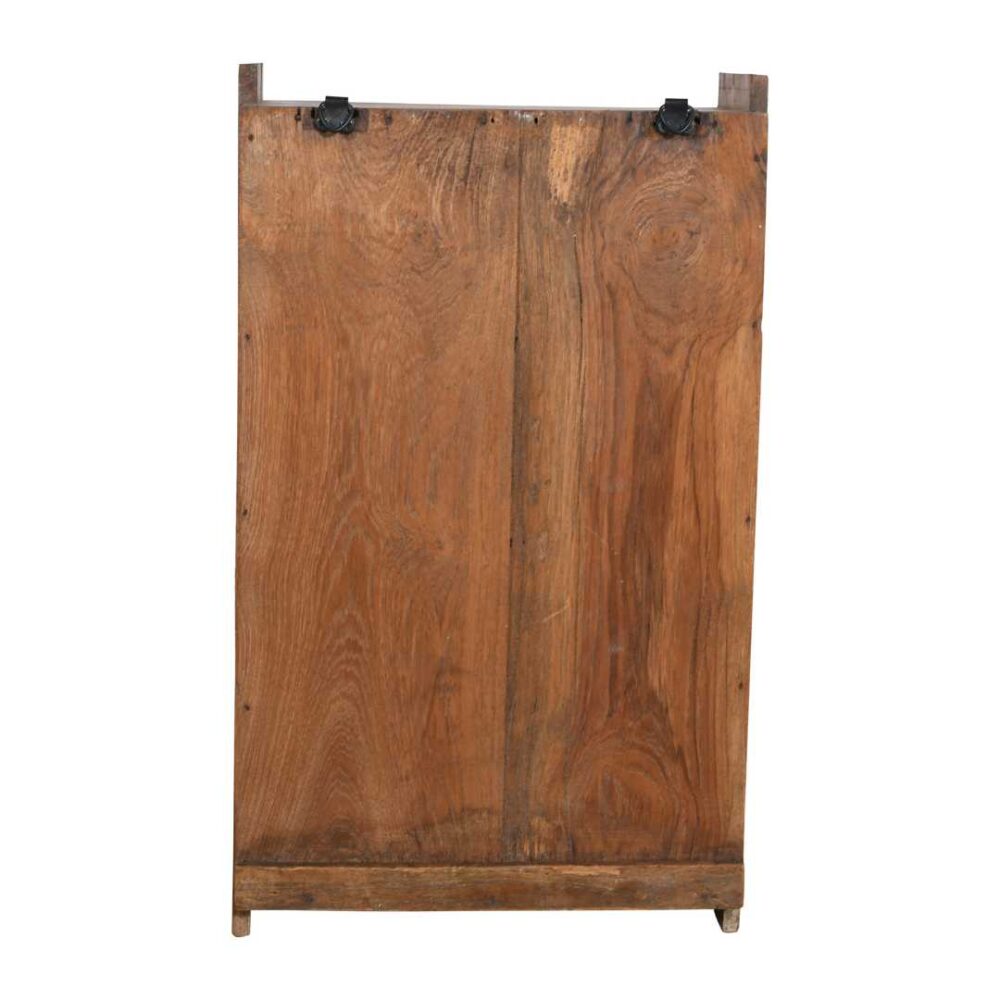 Antique Natural Teak Wall Mounted Spice or Medicine Cabinet – India c1920 - Image 3