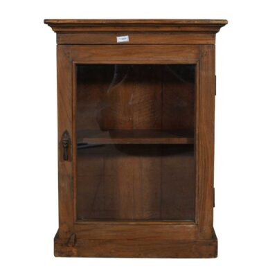 Antique Chestnut Teak Wall Mounted Spice or Medicine Cabinet – India c1920