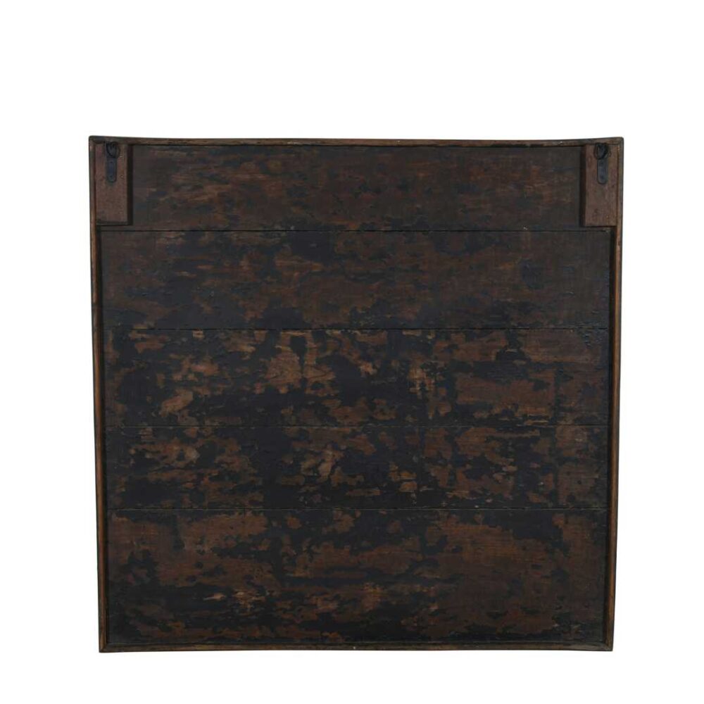 Vintage Charcoal Black & Walnut Brown Indian Teak Chalk Board – Reclaimed Classroom or Shop Blackboard - Image 3