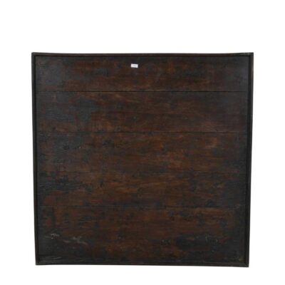 Vintage Charcoal Black & Walnut Brown Indian Teak Chalk Board – Reclaimed Classroom or Shop Blackboard